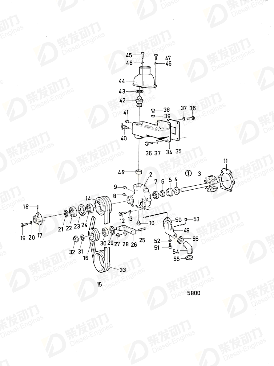 VOLVO V-belt pulley 820791 Drawing